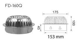 Cầu chắn rác dạng nan dẹt cho ống 160 Hiwin FD-160Q