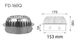 Cầu chắn rác dạng nan dẹt cho ống 200 Hiwin FD-200Q 
