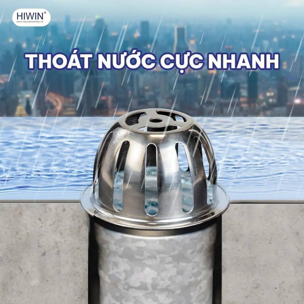 Cầu chắn rác dạng nan dẹt cho ống 200 Hiwin FD-200Q 