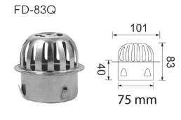 Cầu chắn rác dạng nan dẹt cho ống 83 Hiwin FD-83Q