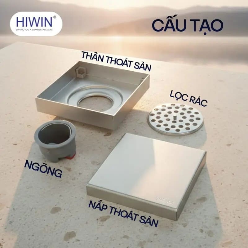 Ga thoát sàn inox Hiwin FD-T112