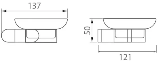 Bản vẽ giá xà phòng Techbath T1204.09