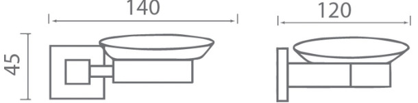 Bản vẽ giá xà phòng Techbath T1404.01