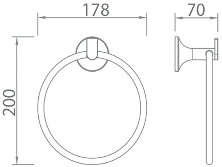 Bản vẽ giá khăn Techbath T1112.01