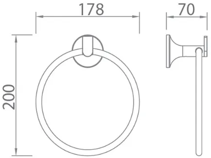 Bản vẽ giá khăn Techbath T1112.01