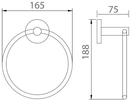 Bản vẽ giá khăn Techbath T1212.02