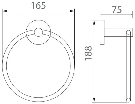 Bản vẽ giá khăn Techbath T1212.02
