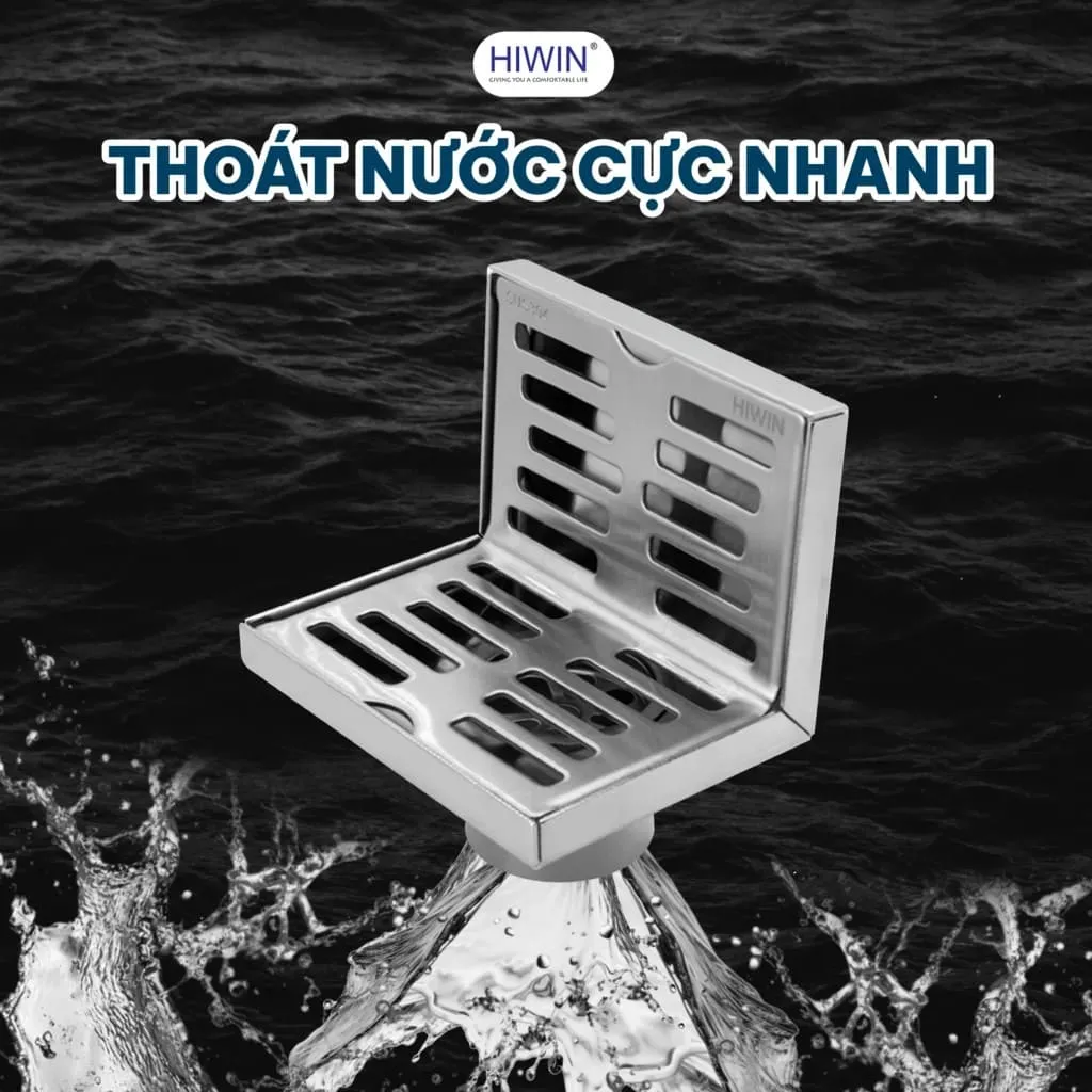 Thoát sàn ngang 75x100mm Hiwin FD-04B