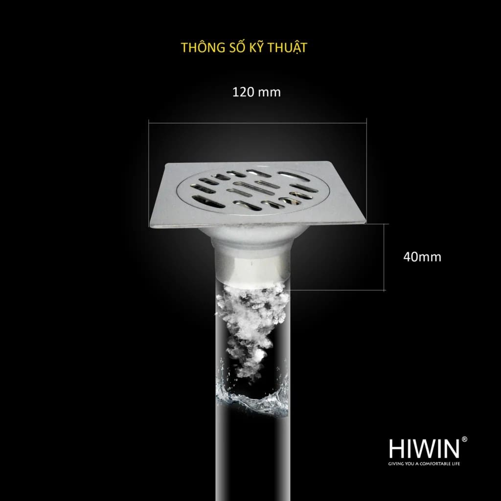 Ga thoát inox thoát nước nhanh ngăn mùi Hiwin FD-8210