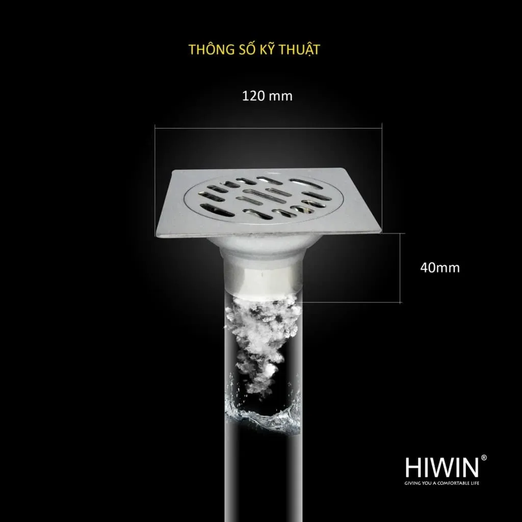 Ga thoát inox thoát nước nhanh ngăn mùi Hiwin FD-8210