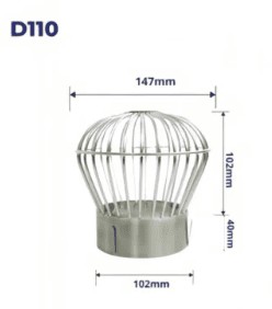 Cầu chắn rác nan sọc có vành inox 304 dòng G-V ống D110 Hiwin FD-110G-V