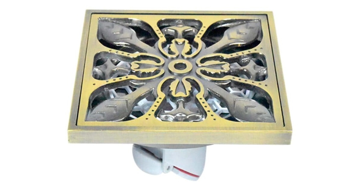 Ga thoát sàn ngăn mùi hoa văn giả cổ thoát nhanh Hiwin FD-4007