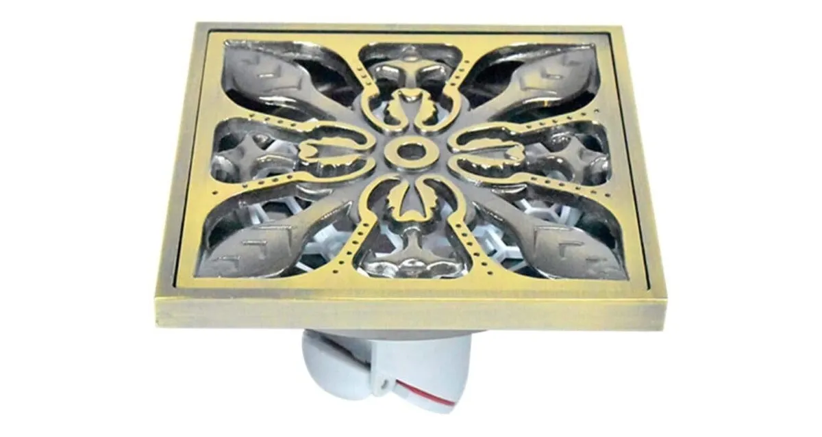 Ga thoát sàn ngăn mùi hoa văn giả cổ thoát nhanh Hiwin FD-4007