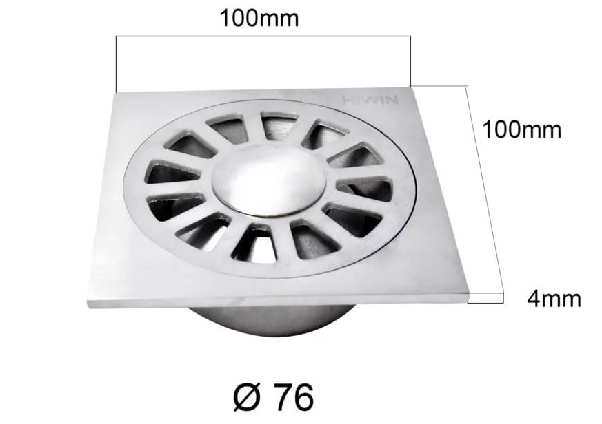 Ga thoát sàn máy giặt thoát nước chống mùi Hiwin FD-008