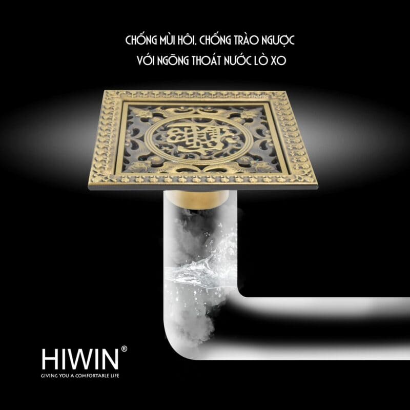 Thoát sàn đồng giả cổ ngăn mùi siêu việt Hiwin FD-4604