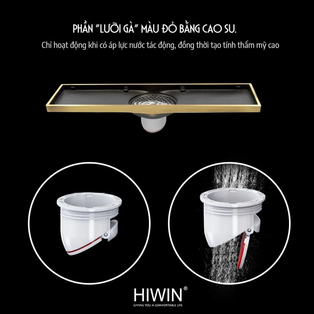 Ga thoát sàn dài đồng giả cổ siêu cao cấp Hiwin FD-4804 