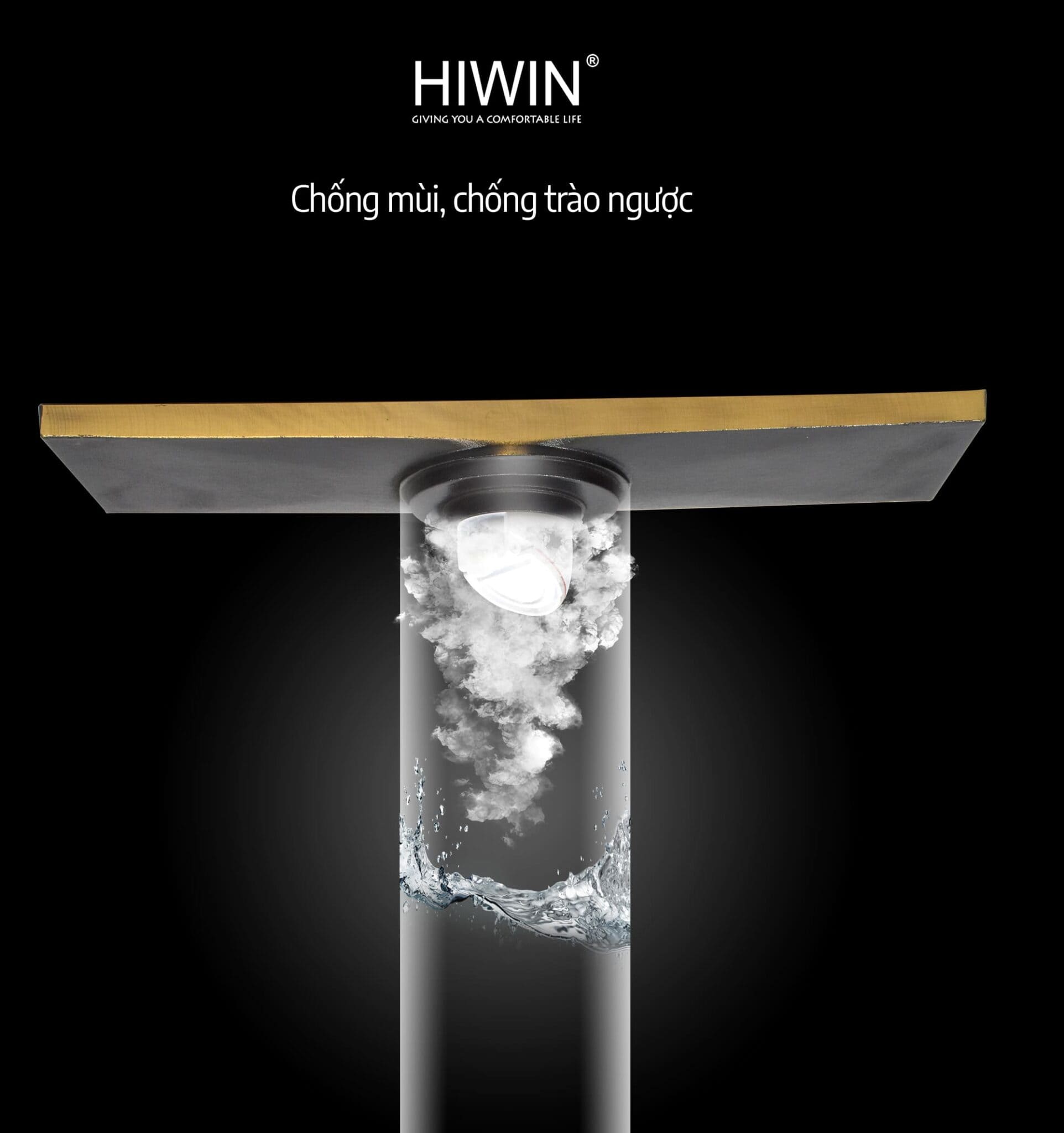 Thoát sàn dài đồng giả cổ hoạt tiết hoa đào Hiwin FD-4833