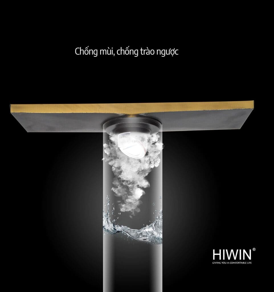 Thoát sàn dài đồng giả cổ hoạt tiết hoa đào Hiwin FD-4834