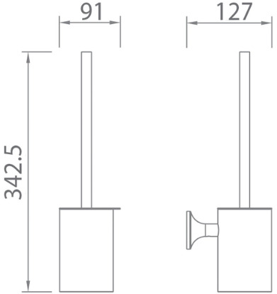 Bản vẽ chổi toilet Techbath T1111.05