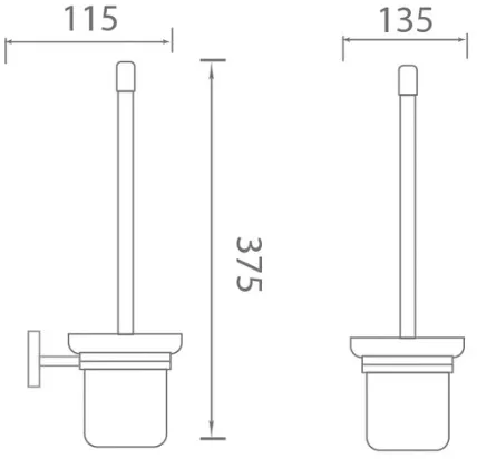 Bản vẽ chổi toilet Techbath T1311.01