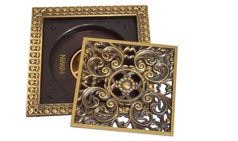 Ga thoát sàn đồng giả cổ ngăn mùi phi 60/76/90 Hiwin FD-4614