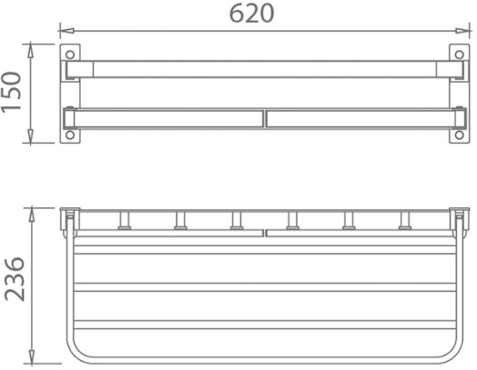 Bản vẽ giàn vắt khăn Techbath T1109.10