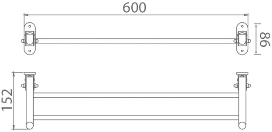 Bản vẽ giàn vắt khăn Techbath T1209.08