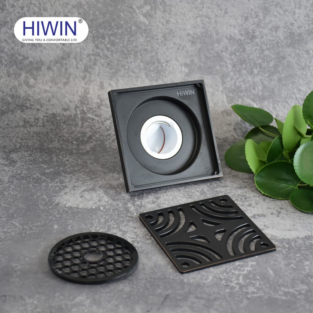 Ga thoát sàn vuông thoát nhanh, ngăn mùi tốt Hiwin FD-1414