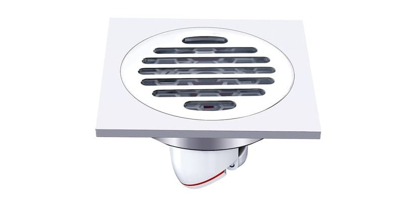 Phễu ga thoát sàn ngăn mùi hôi chất liệu đồng mạ crom HIWIN FD-1101H