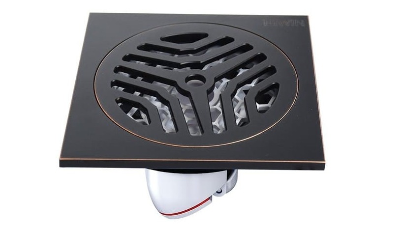 Ga thoát sàn đồng mạ đen thoát nhanh, ngăn mùi Hiwin FD-1122B