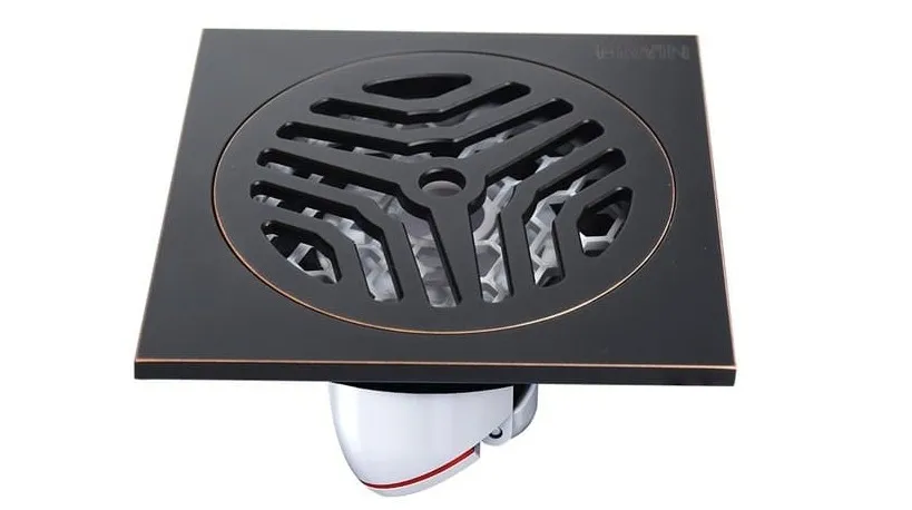 Ga thoát sàn đồng mạ đen thoát nhanh, ngăn mùi Hiwin FD-1122B