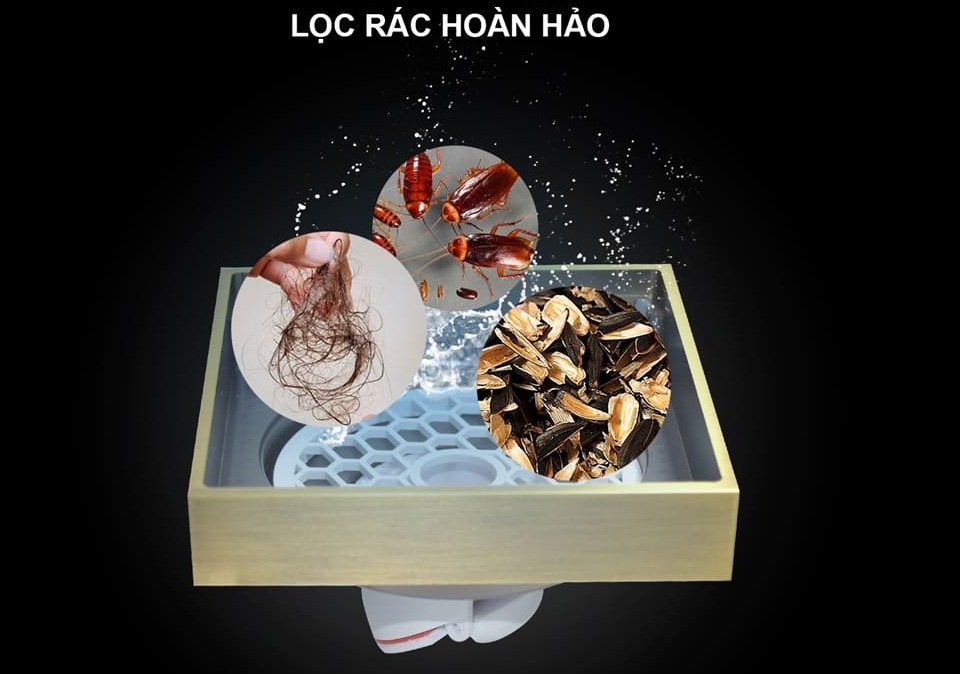 Ga thoát sàn lát gạch thoát nước siêu nhanh Hiwin FD-1901D