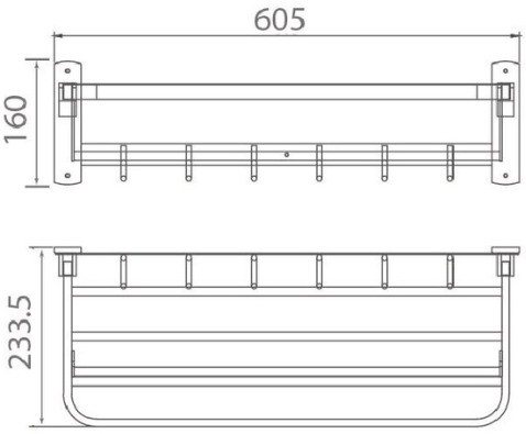 Bản vẽ giàn vắt khăn Techbath T1209.09