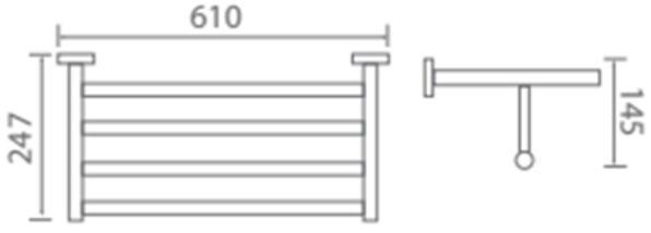 Bản vẽ giàn vắt khăn Techbath T1309.01