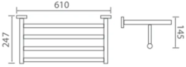 Bản vẽ giàn vắt khăn Techbath T1309.01