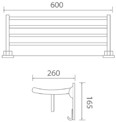 Bản vẽ giàn vắt khăn Techbath T1309.02