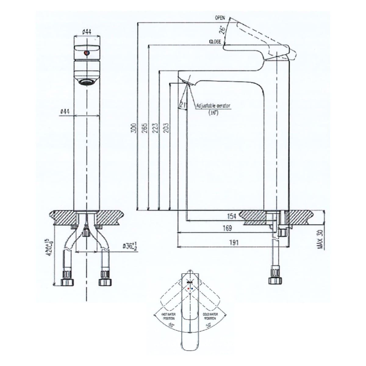 Vòi chậu rửa mặt 1 chân cao Inax LFV-632SH 