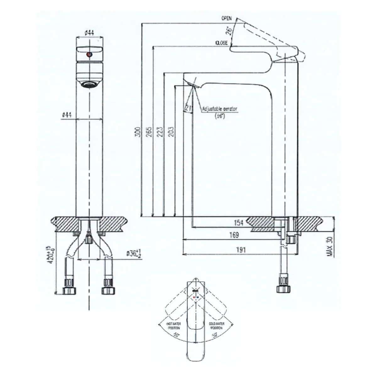 Vòi chậu rửa mặt 1 chân cao Inax LFV-632SH