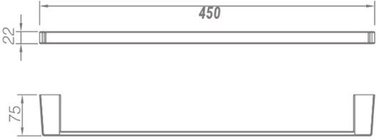 Bản vẽ thanh vắt khăn Techbath T1107.02