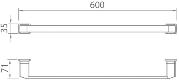 Bản vẽ thanh vắt khăn Techbath T1107.09