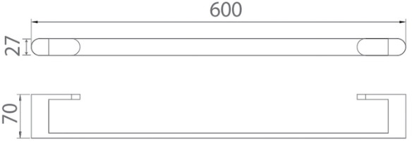 Bản vẽ thanh vắt khăn Techbath T1207.06