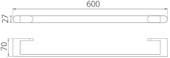 Bản vẽ thanh vắt khăn Techbath T1207.06