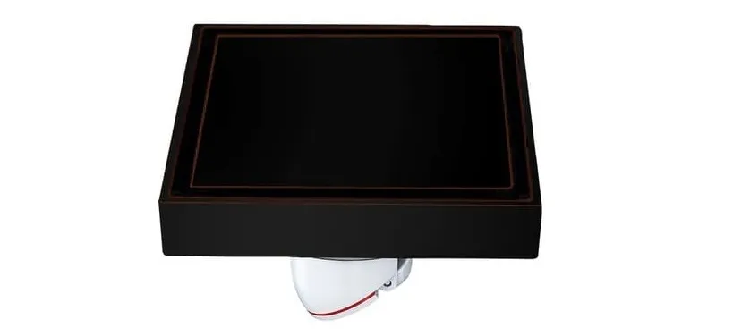 Ga thoát sàn mạ đen lát gạch ngăn mùi thoát nhanh Hiwin FD-1901B