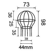 Cầu chắn rác dạng nan 2 vòng dòng G phù hợp ống 50 Hiwin FD-50G