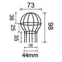 Cầu chắn rác dạng nan 2 vòng dòng G phù hợp ống 50 Hiwin FD-50G