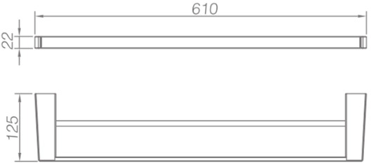 Bản vẽ thanh vắt khăn Techbath T1108.01