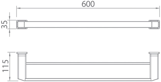 Bản vẽ thanh vắt khăn Techbath T1108.05