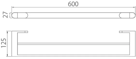 Bản vẽ thanh vắt khăn Techbath T1208.06