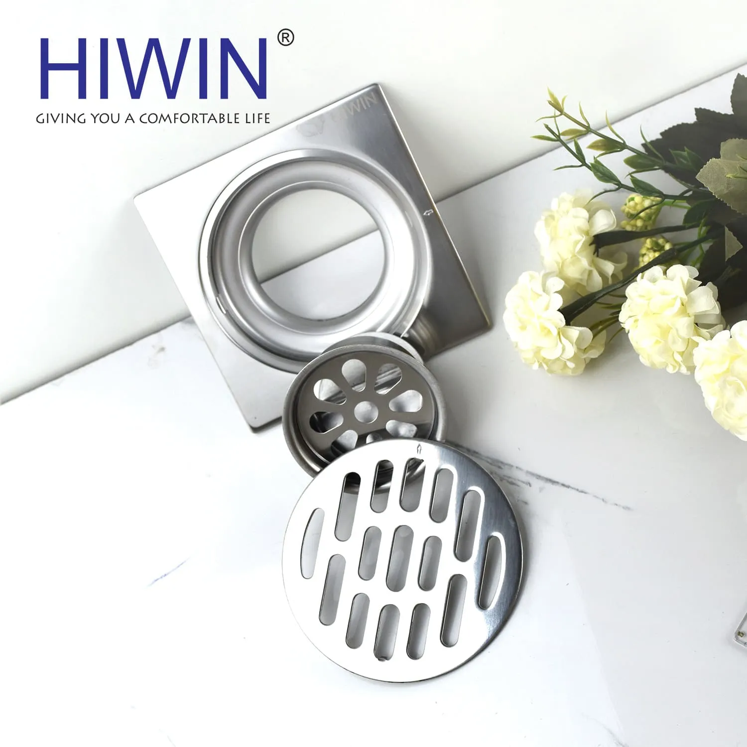 Ga thoát sàn inox 304 Hiwin FD-2352