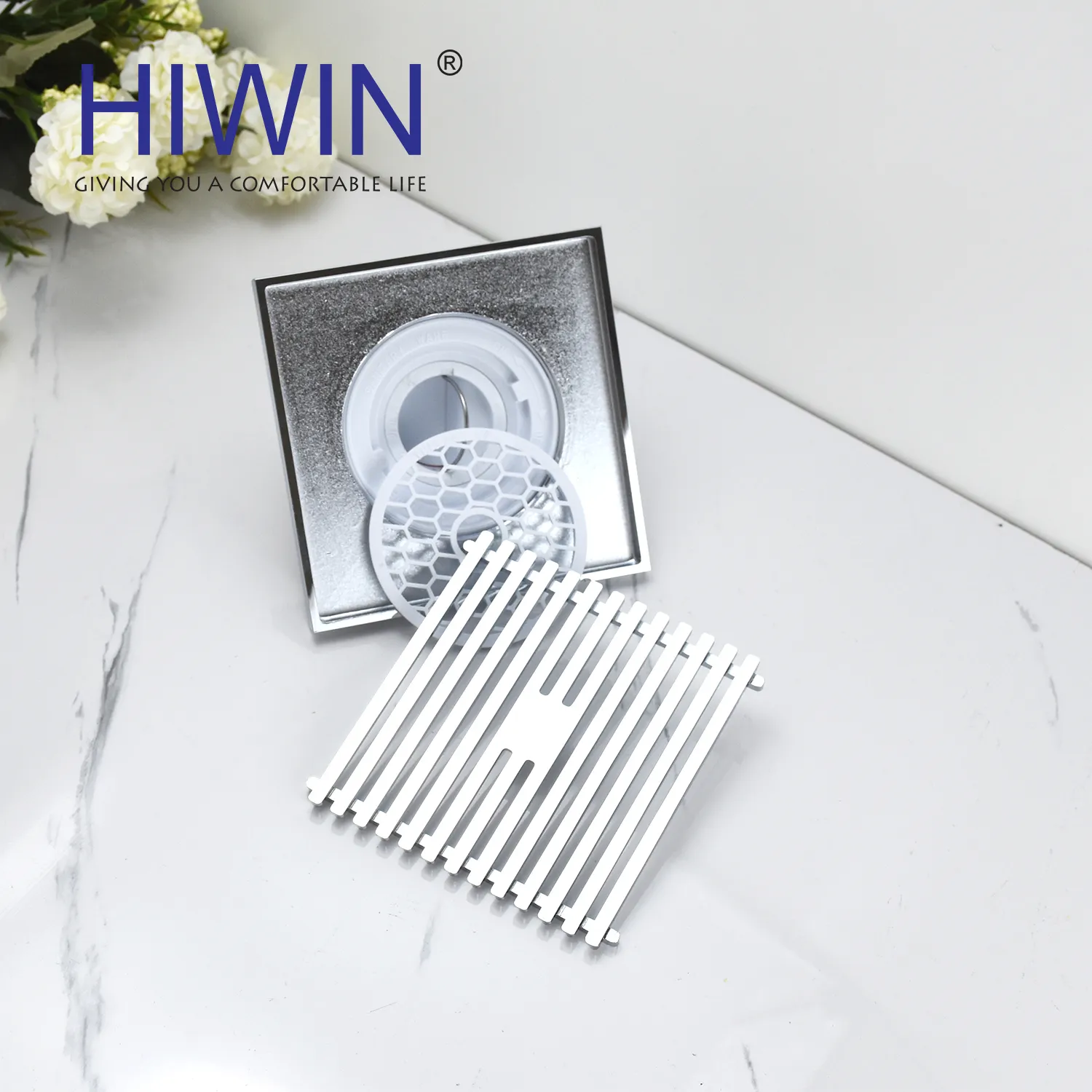 Ga thoát sàn inox 304 thoát nước nhanh Hiwin FD-4852